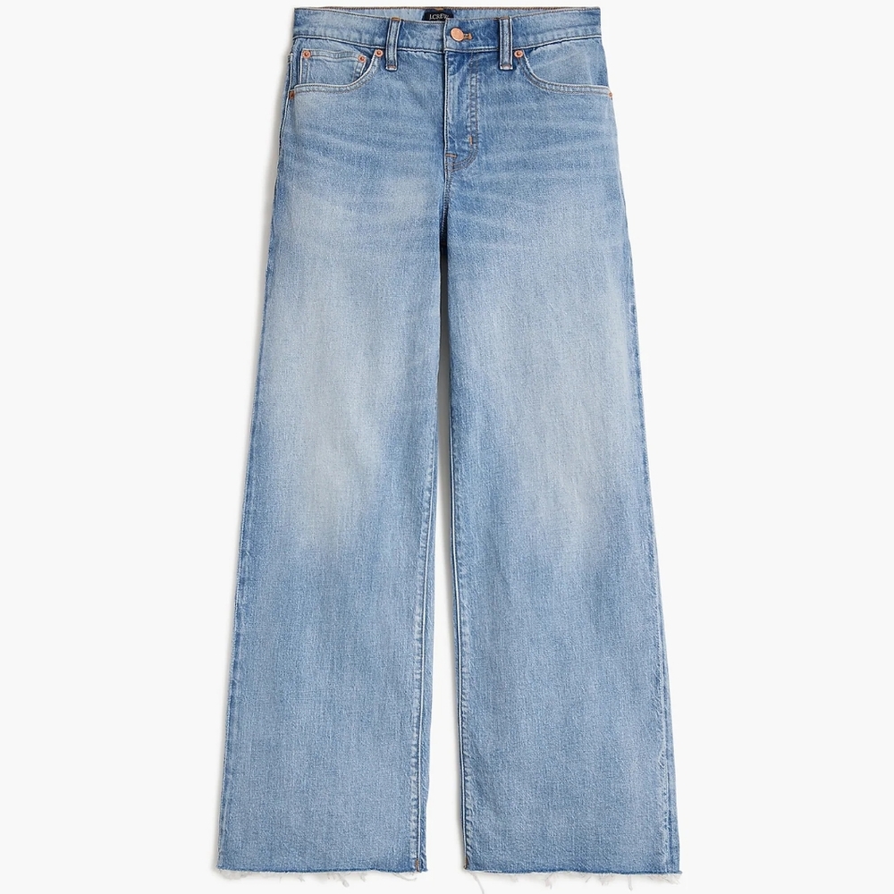 NWT J.Crew Factory VIRAL Wide-Leg Crop Jean in All Day Stretch